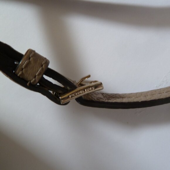 2018 MK MIchael Kors Pebble Leather Canteen Cross Body Truffle NO FRINGE DANGLE - Picture 5 of 11